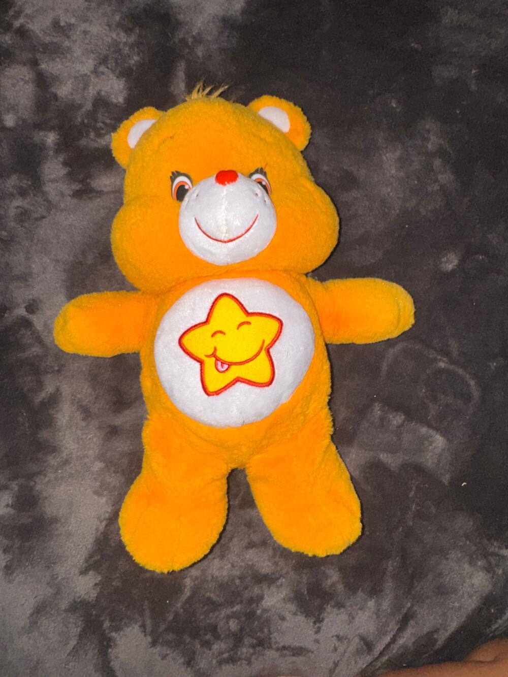 2003 Care Bears Plush Orange Star Belly Soft Stuffed Animal Toy